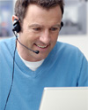 Man on computer